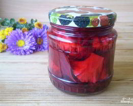 Маринованная цветная капуста со свеклой