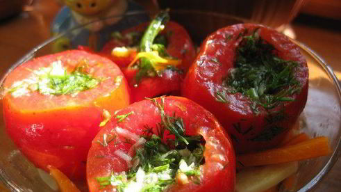 маринованные помидорчики с морковью дракоша