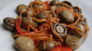 Маринованные шампиньоны по-корейски