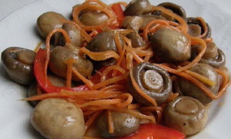 Рецепт маринованных шампиньонов по-корейски