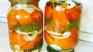 Помидоры дольками с чесноком на зиму