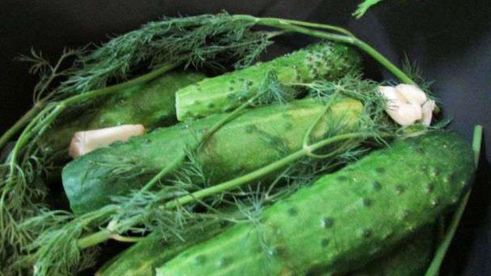 малосольные огурчики в минеральной воде