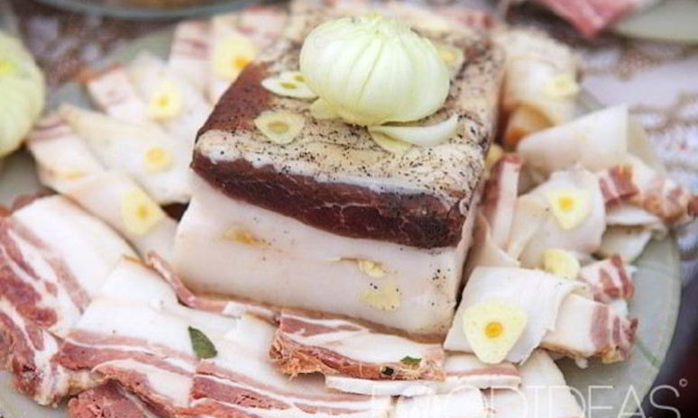 Рецепт соленого сала с чесноком