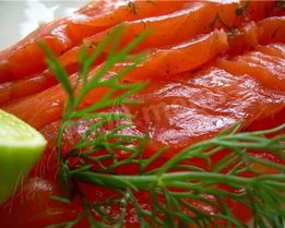 Соленый лосось с укропом