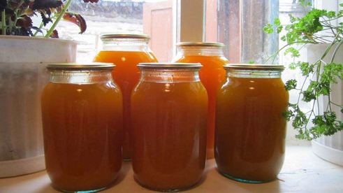 тыквенный сок с апельсином на зиму