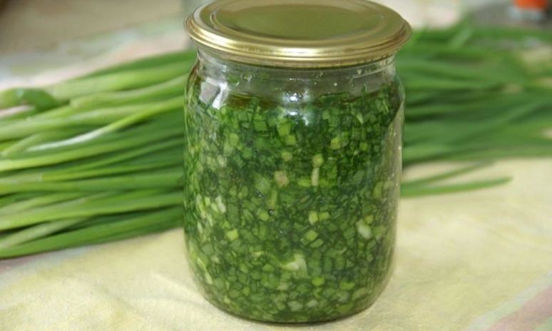 Рецепт зеленого лука на зиму