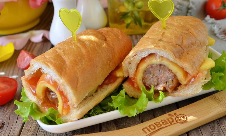 Рецепт бургера с фрикадельками