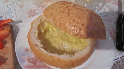 полезный чикенбургер с грейпфрутом