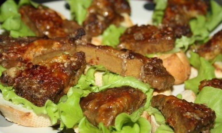 Рецепт бутербродов с глазированной печенью