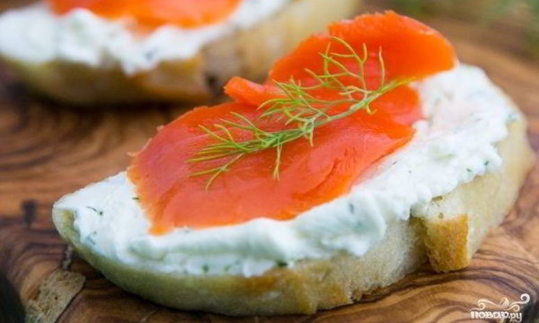 Рецепт бутербродов с красной рыбой