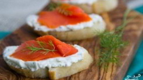 бутерброды с красной рыбой