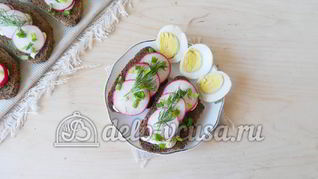 Бутерброды с редиской