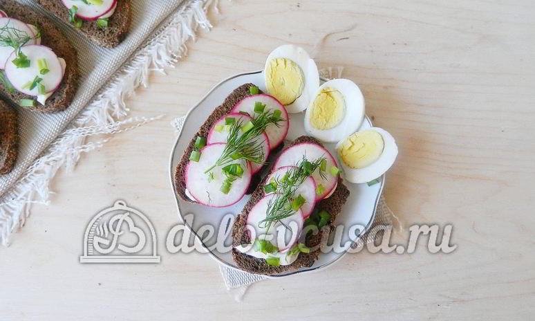 Рецепт бутербродов с редиской