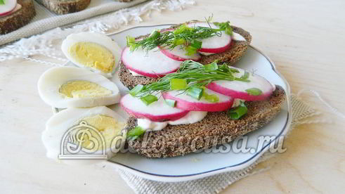бутерброды с редиской