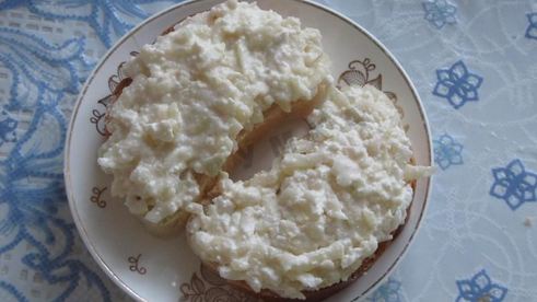 бутерброды с творожно-яблочной массой