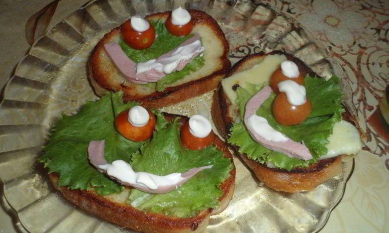 Рецепт бутербродов веселых мордашки