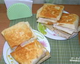Горячие бутерброды из лаваша