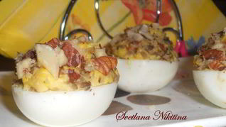 Яйца фаршированные с грибами