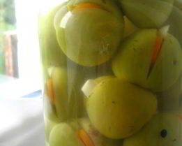 Фаршированные зеленые помидоры