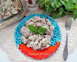 Филе индейки, маринованное в йогурте с мятой