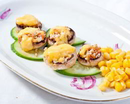 Грибная закуска с морской начинкой