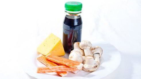 грибная закуска с морской начинкой