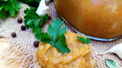 кабачковая икра, запеченная в рукаве