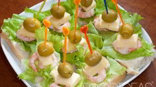 Канапе с креветками