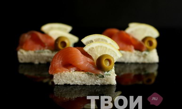 Рецепт канапе с семгой
