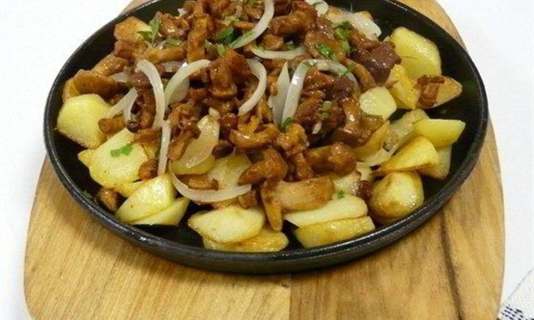Рецепт картофеля с маринованными грибами