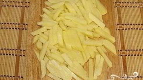 картофель с маринованными грибами