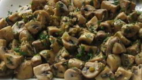 картофель с маринованными грибами