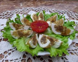 Маринованные куриные яйца в соевом соусе