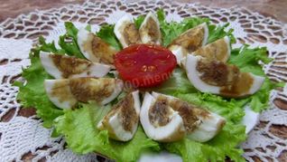 Маринованные куриные яйца в соевом соусе