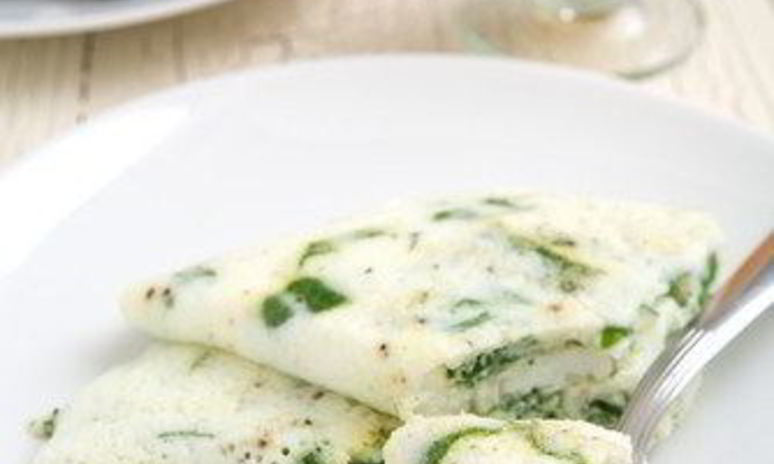 Рецепт белкового омлета со шпинатом