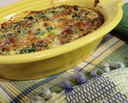 Брокколи в сырном омлете