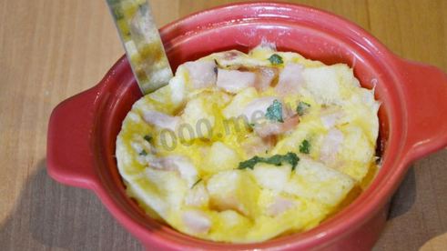 быстрый омлет в микроволновке