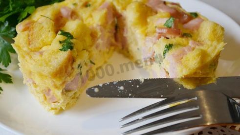 быстрый омлет в микроволновке