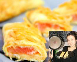 Французский омлет с семгой