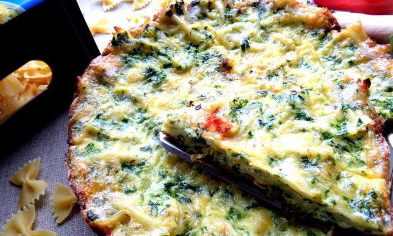 Рецепт фриттаты с макаронами и шпинатом