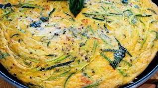 Фриттата со спагетти из цукини