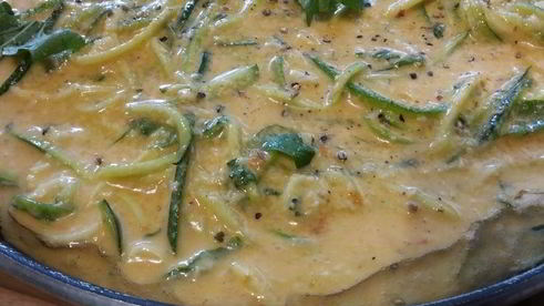 фриттата со спагетти из цукини