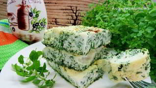 Омлет из белков с зеленью