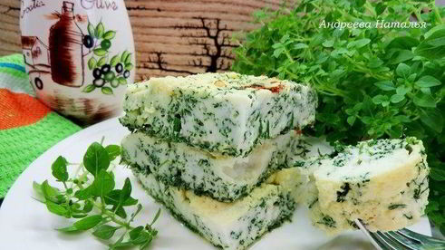 омлет из белков с зеленью