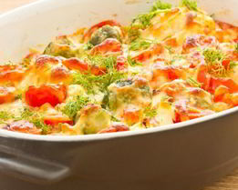 Омлет из кабачков с морковью в духовке