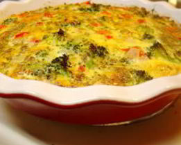 Омлет с брокколи и чечевицей