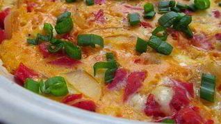 Омлет с брынзой и помидорами