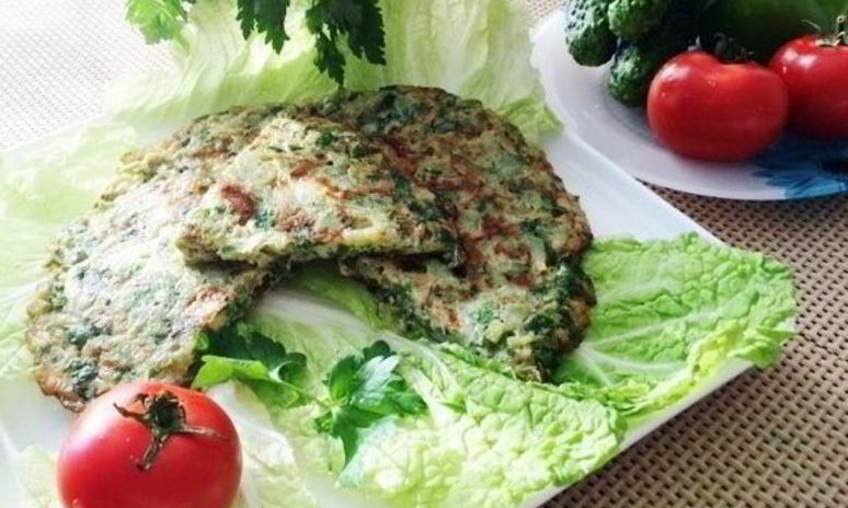 Рецепт омлета с кабачками и зеленью