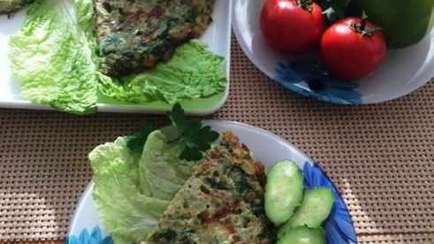 омлет с кабачками и зеленью