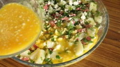 омлет с картошкой в духовке